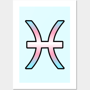 Pisces Trans Pride Symbol Posters and Art